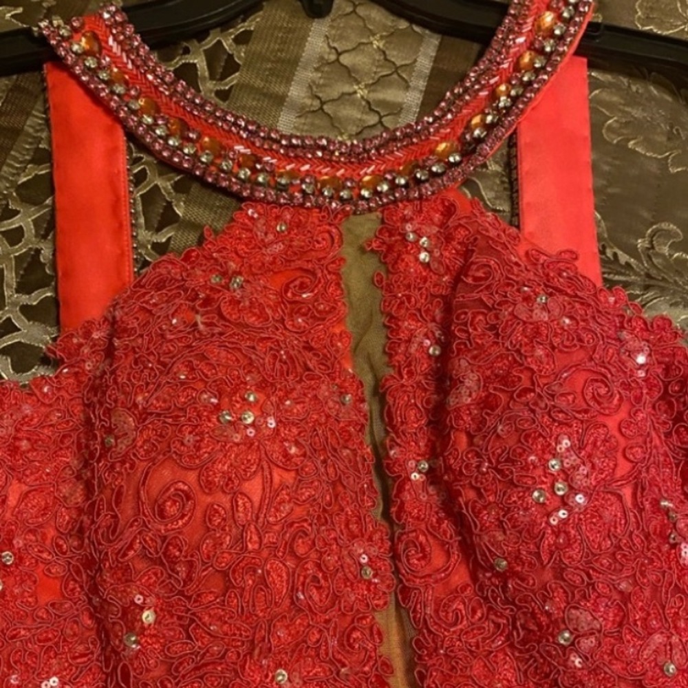 Beautiful Sherri Hill hot pink cocktail dress